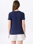 Bisiklet Yaka Baskılı Lacivert Kadın T-Shirt F5SL-TST0446 5
