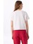 Bisiklet Yaka Nakışlı Kırık Beyaz Kadın T-Shirt J5SL-TST7884 5