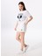 Lastikli Bel Relaxed Beyaz Kadın Şort F5SL-SHT0366 1