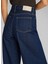 Yüksek Bel Geniş Paça Koyu Indigo Kadın Denim Pantolon K20K2082531AQ 3