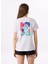 Bisiklet Yaka Baskılı Beyaz Kadın T-Shirt M5SL-TST1830 5