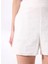 Standart Bel Relaxed Beyaz Kadın Şort F5SL-SHT0013 5
