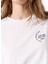 Bisiklet Yaka Baskılı Kırık Beyaz Kadın T-Shirt J5SL-TST7886 5