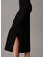 Halter Yaka Düz Siyah Uzun Kadın Elbise J20J225296BEH 3