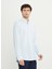 Slim Fit Düğmeli Yaka Mavi Erkek Gömlek ACE020252157_MAV 3