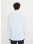Slim Fit Düğmeli Yaka Mavi Erkek Gömlek ACE020252157_MAV 5