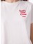 Bisiklet Yaka Nakışlı Kırık Beyaz Kadın T-Shirt J5SL-TST7884 4