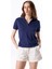 Lacivert Kadın Relaxed Düz Polo T-Shirt J5SL-TST7070 3