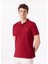 Bordo Erkek Basic %100 Pamuk Polo T-Shirt F5SM-TST 2779 1