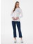 Slim Fit Gömlek Yaka Beyaz Kadın Gömlek WOX025Y 4