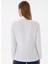 Slim Fit Gömlek Yaka Beyaz Kadın Gömlek WOX025Y 5