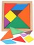 Ahşap Kare Tangram Zeka Oyunu Renkli 7 Parça 11X11CM 1