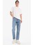 %100 Pamuk 90's Slim Fit Dar Kalıp Yüksek Bel Dar Paça Jean Pantolon E1614AX25SP 2