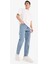 %100 Pamuk 90's Slim Fit Dar Kalıp Yüksek Bel Dar Paça Jean Pantolon E1614AX25SP 3