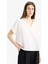 Comfort Fit Gömlek Yaka Basic Düz Kısa Kollu Bluz E5989AX25SP 4