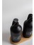 Şık 2'li Siyah Cam Sıvı Sabunluk ve Bambu Tepsili Set, 500ml 5