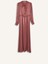 Regular Fit Fiyonk Yaka Saten Uzun Kollu Midi Elbise F0819AX25SP 6