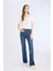Yüksek Bel Geniş Paça Cepli Jean Pantolon D7971AX25SP 2