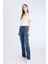 Yüksek Bel Geniş Paça Cepli Jean Pantolon D7971AX25SP 4