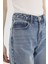 Straight Wide Yüksek Bel Geniş Paça Uzun Jean Pantolon D7979AX25SP 5