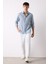 %100 Pamuk Relax Fit Rahat Kesim Düz Paça Keten Görünümlü Yazlık Beyaz Kumaş Pantolon D4251AX25SM 1