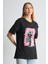 Alexandergardı Baskılı Bisiklet Yaka Kadın T-Shirt 1