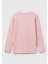 Kız Çocuk Pembe Simli Benetton Logo Baskılı T-Shirt 2