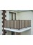 Balkon Demiri Perdesi Bağcıklı Gri Krem 400 x 80 1