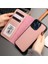 Casper iPhone 15 Pro Kılıf - El Yapımı Hakiki Deri - Manyetik Ayrılabilen Cüzdanlı Kılıf - Pembe 1