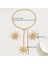 Gold Dekolte Güneş Kolye Küpe Set Şık Kadın Kolye Küpe Set 5