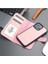 Casper iPhone 15 Pro Kılıf - El Yapımı Hakiki Deri - Manyetik Ayrılabilen Cüzdanlı Kılıf - Pembe 5