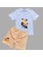 bbyx 1-2-3 Yaş Kaykaycı Ayı Baskılı Şortlu Kısa Kollu Tişört 2li Erkek Bebek Takımı 1