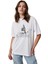 Felix Dies Beyaz Oversize Kalıp Istanbul Baskılı Unisex T-Shirt 2