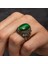 Yeşil Kaplan Gözü Taşlı 925 Gümüş Erkek Yüzük 3