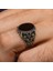 Oval Siyah Oniks Taşlı 925 Gümüş Erkek Yüzük 3