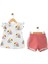 Kız Bebek Papağan Baskılı Şortlu Takım 2