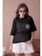 Bisiklet Yaka Aplikeli Ajurlu Salaş Triko Bluz 4