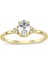 White Topaz Oval Tektaş Pırlanta Yüzük 1
