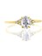 White Topaz Oval Tektaş Pırlanta Yüzük 2