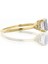 White Topaz Oval Tektaş Pırlanta Yüzük 3