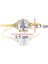 White Topaz Oval Tektaş Pırlanta Yüzük 5