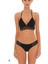 Siyah Halka Örgü Detaylı Üçgen Bikini Takımı 1