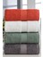 Yumuşak 4'lü havlu seti, 50x90 cm, yeşil ve kiremit renk, pamuklu, şık ve konforlu kullanım 2