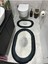 Oval Banyo Paspası, Polyester, 60x100, Kaymaz Taban, Siyah-Gri Renk 1