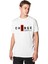 Beyaz Oversize Kalıp Baskılı Unisex T-Shirt 3