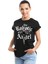 Siyah Oversize Kalıp Angel Baskılı Unisex T-Shirt 2