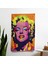 Renkli Marilyn Monroe Portre Duvar Örtüsü - Canlı Ranforce Kumaş, Süblimasyon Baskı, 1