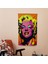 Renkli Marilyn Monroe Portre Duvar Örtüsü - Canlı Ranforce Kumaş, Süblimasyon Baskı, 3