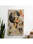 Modern Sanat Duvar Örtüsü - Basquiat Etkisi ve Gazete Kolaj Tasarımı - Canlı Ranforce Kumaş 1