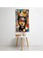 Basquiat Karışık Teknik Kanvas Baskı Duvar Örtüsü - Canlı Renkler, Ranforce Kumaş - Modern 3